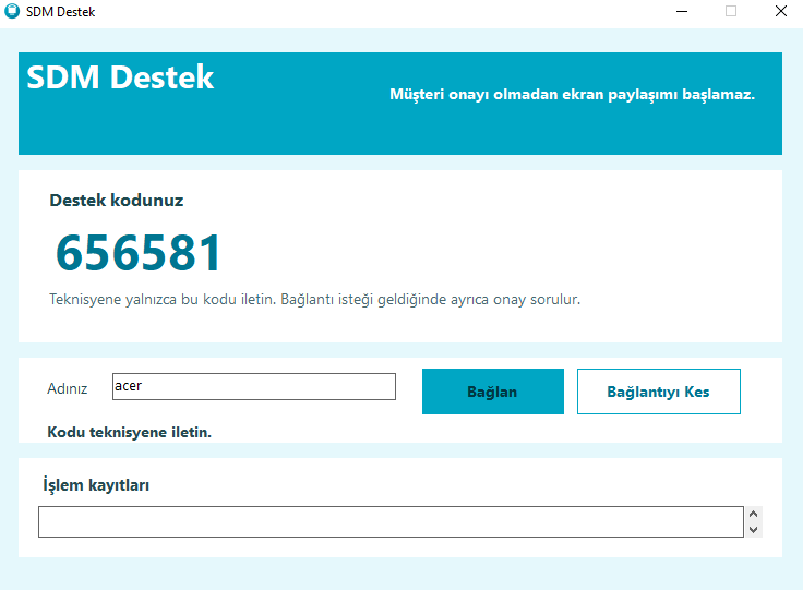 SDM Uzak Bağlantı
