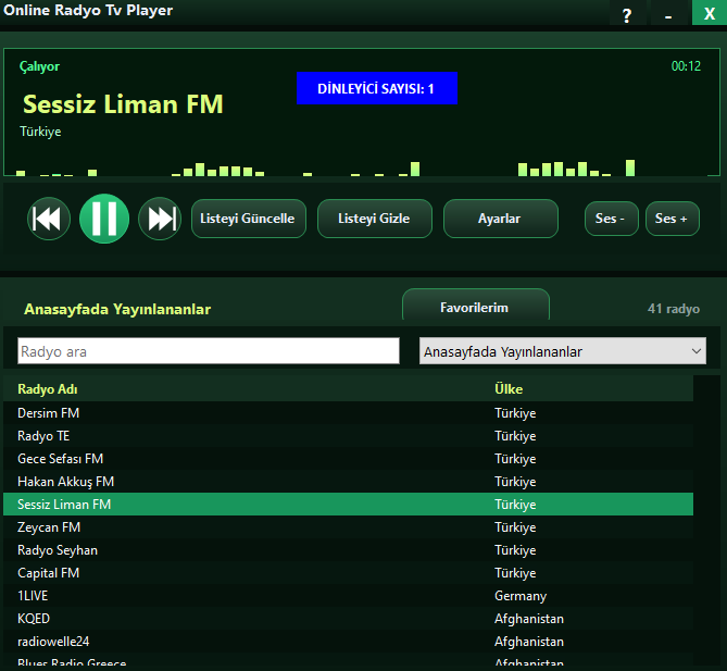Online Radyo Player